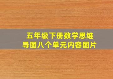 五年级下册数学思维导图八个单元内容图片