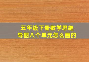 五年级下册数学思维导图八个单元怎么画的