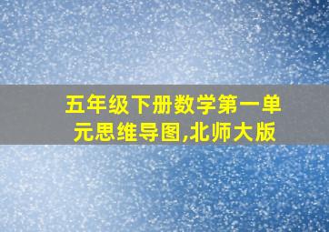 五年级下册数学第一单元思维导图,北师大版