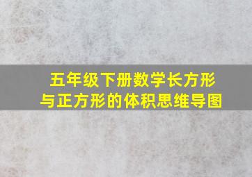 五年级下册数学长方形与正方形的体积思维导图