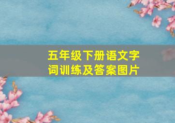 五年级下册语文字词训练及答案图片