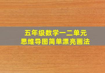 五年级数学一二单元思维导图简单漂亮画法