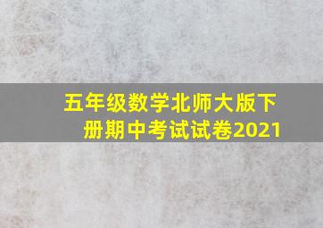 五年级数学北师大版下册期中考试试卷2021