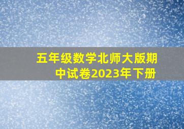 五年级数学北师大版期中试卷2023年下册