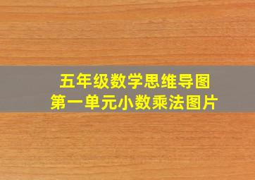 五年级数学思维导图第一单元小数乘法图片