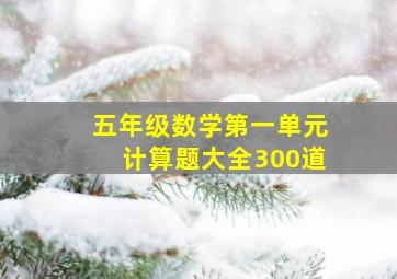 五年级数学第一单元计算题大全300道