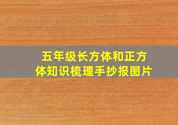 五年级长方体和正方体知识梳理手抄报图片