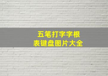 五笔打字字根表键盘图片大全