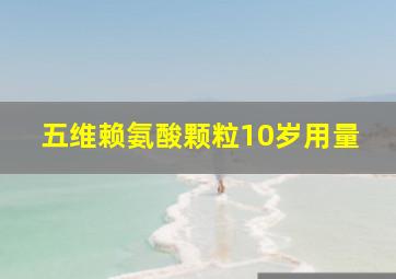 五维赖氨酸颗粒10岁用量