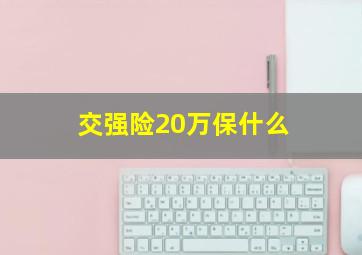 交强险20万保什么