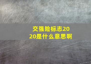 交强险标志2020是什么意思啊