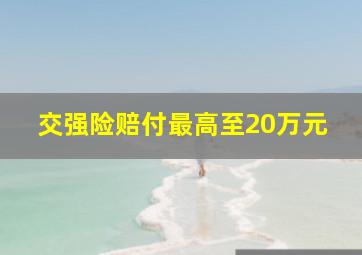 交强险赔付最高至20万元