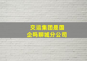 交运集团是国企吗聊城分公司