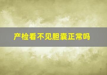 产检看不见胆囊正常吗