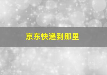 京东快递到那里