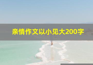 亲情作文以小见大200字