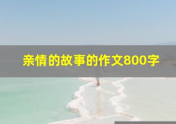 亲情的故事的作文800字