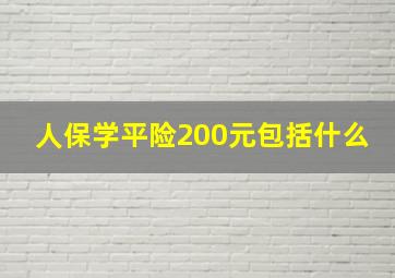 人保学平险200元包括什么