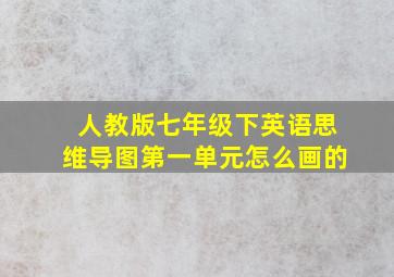 人教版七年级下英语思维导图第一单元怎么画的