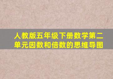 人教版五年级下册数学第二单元因数和倍数的思维导图