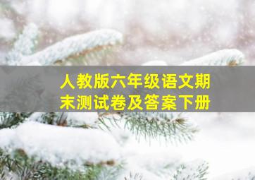 人教版六年级语文期末测试卷及答案下册