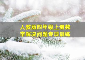 人教版四年级上册数学解决问题专项训练