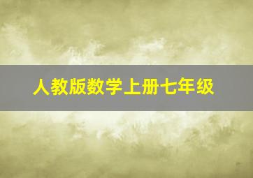 人教版数学上册七年级