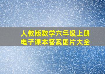 人教版数学六年级上册电子课本答案图片大全