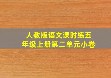 人教版语文课时练五年级上册第二单元小卷