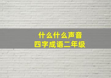 什么什么声音四字成语二年级