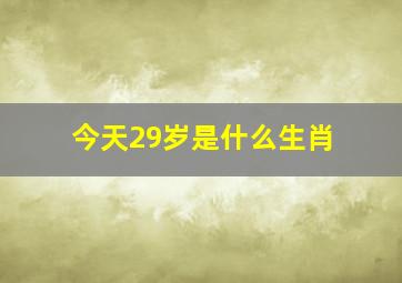 今天29岁是什么生肖