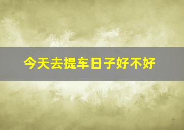 今天去提车日子好不好