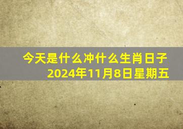 今天是什么冲什么生肖日子2024年11月8日星期五