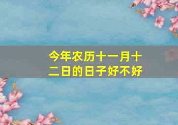 今年农历十一月十二日的日子好不好