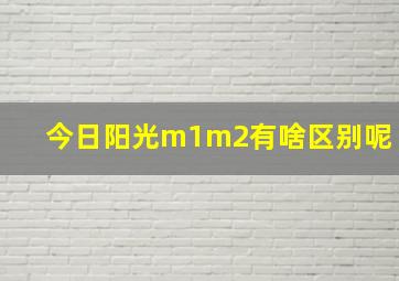 今日阳光m1m2有啥区别呢