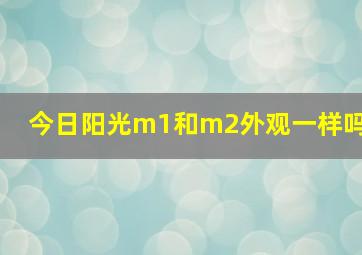 今日阳光m1和m2外观一样吗