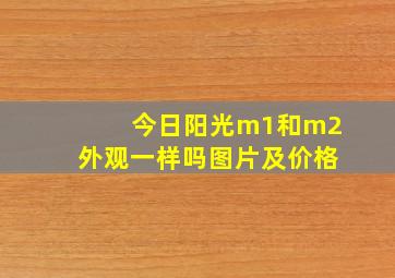 今日阳光m1和m2外观一样吗图片及价格