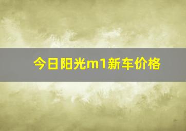 今日阳光m1新车价格