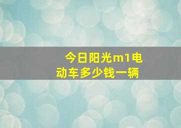 今日阳光m1电动车多少钱一辆