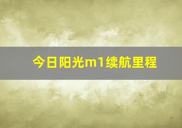 今日阳光m1续航里程