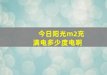 今日阳光m2充满电多少度电啊