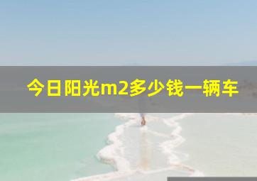 今日阳光m2多少钱一辆车