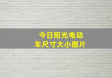 今日阳光电动车尺寸大小图片