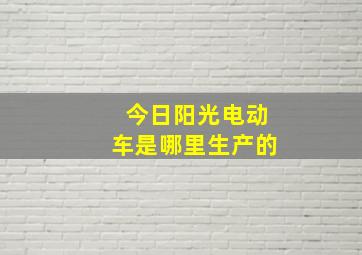 今日阳光电动车是哪里生产的