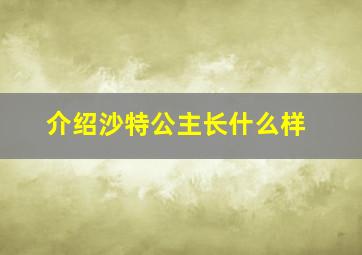 介绍沙特公主长什么样