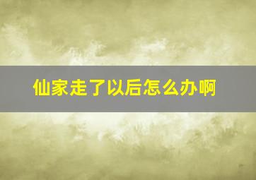 仙家走了以后怎么办啊