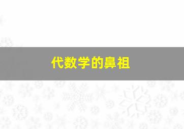 代数学的鼻祖