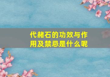 代赭石的功效与作用及禁忌是什么呢