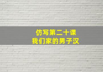 仿写第二十课我们家的男子汉