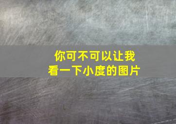 你可不可以让我看一下小度的图片